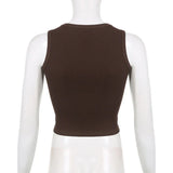 Guitar Print Tank Top - Ribbed Grunge Crop Top From Kawaii Stop