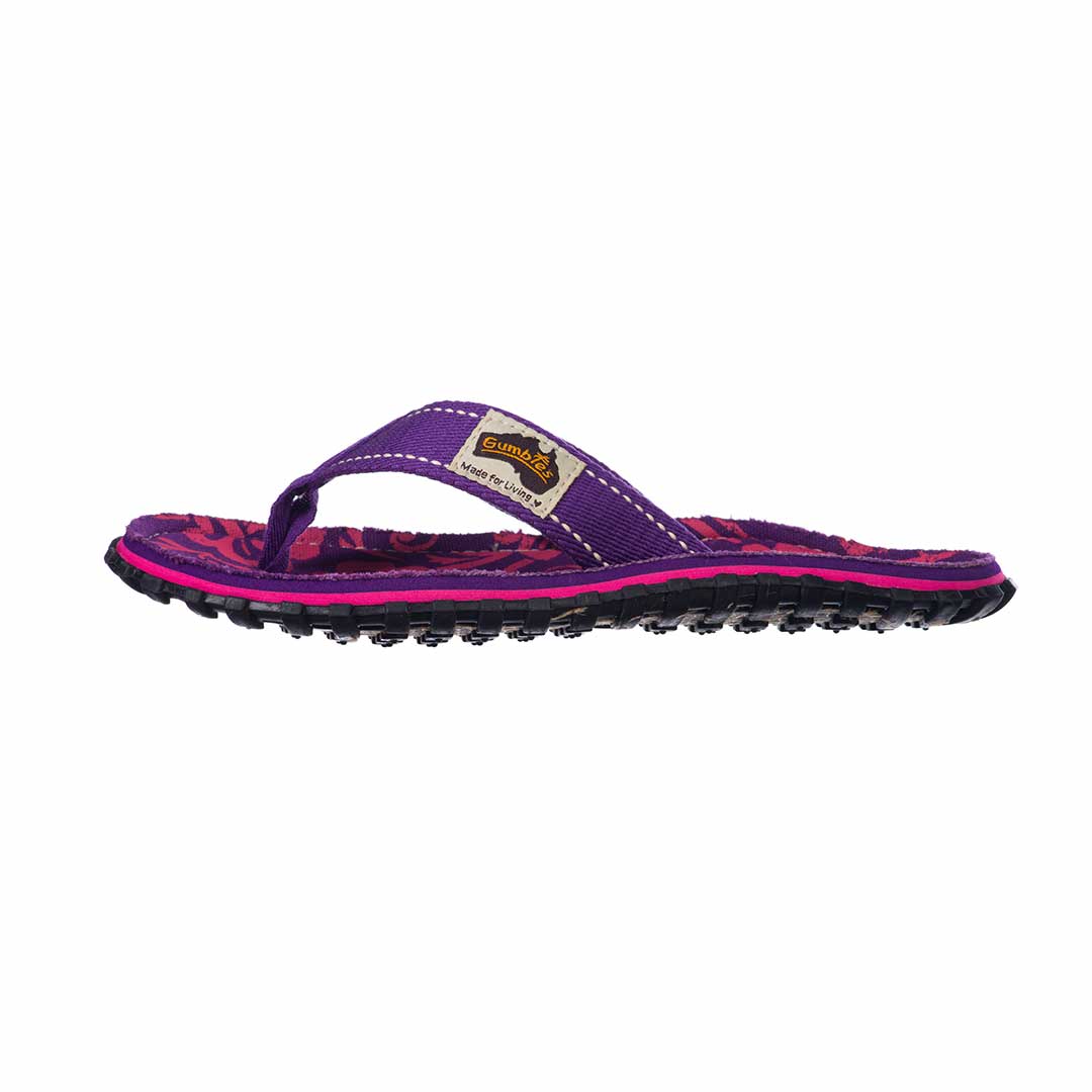 Islander Flip-Flops - Women's - Purple Hibiscus from Gumbies USA