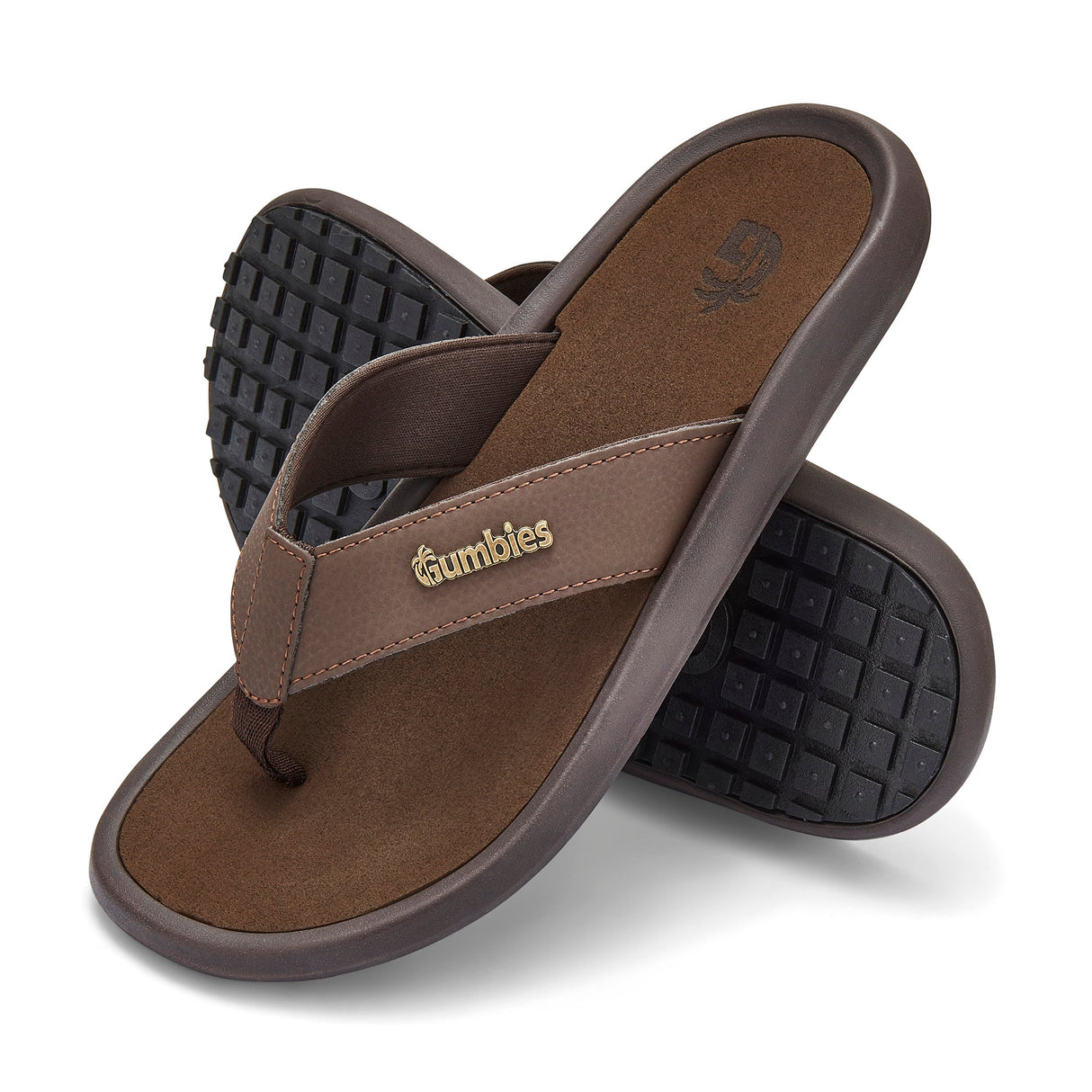 Noosa Flip-Flops - Men's - Brown From Gumbies USA