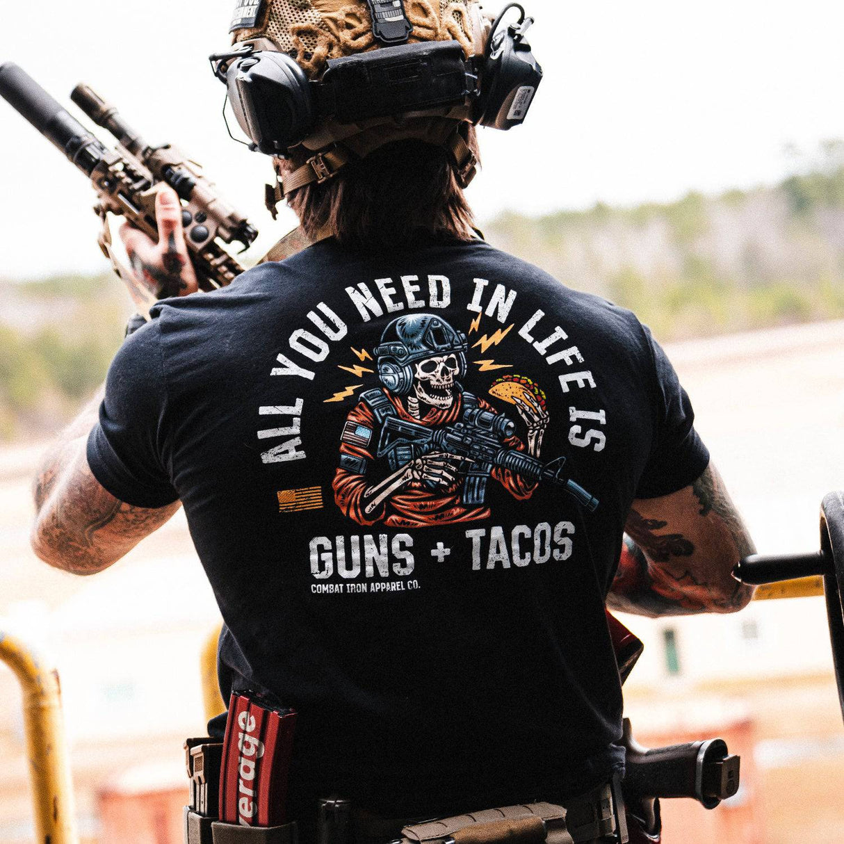 All you need in life is Tacos Men's T-Shirt From Combat Iron Apparel