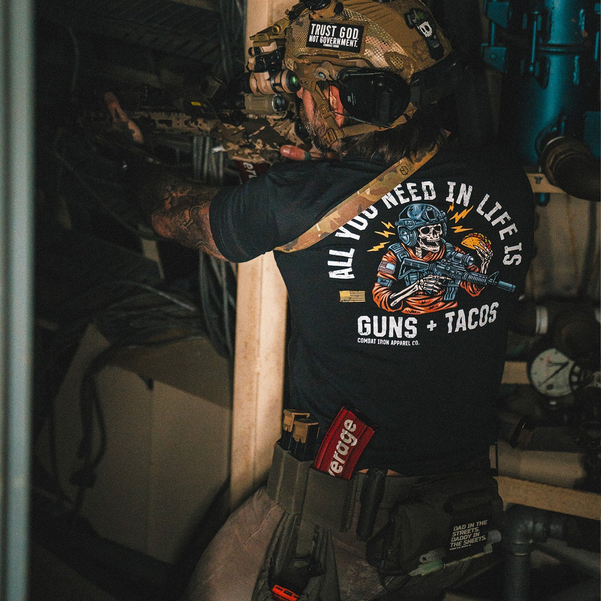 All you need in life is Tacos Men's T-Shirt From Combat Iron Apparel