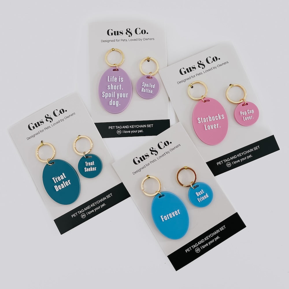 Gus & Co - Dog Tag and Keychain Set from Pretty Simple