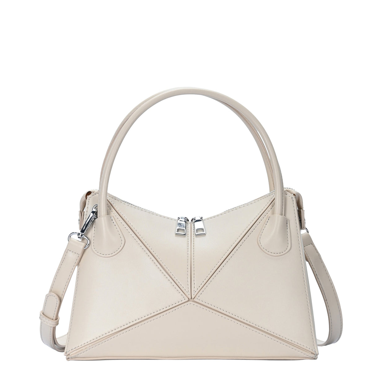 Gwen's Vegan Leather Geometric Panel Satchel from MMS Brands