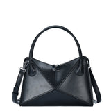 Gwen's Vegan Leather Geometric Panel Satchel from MMS Brands