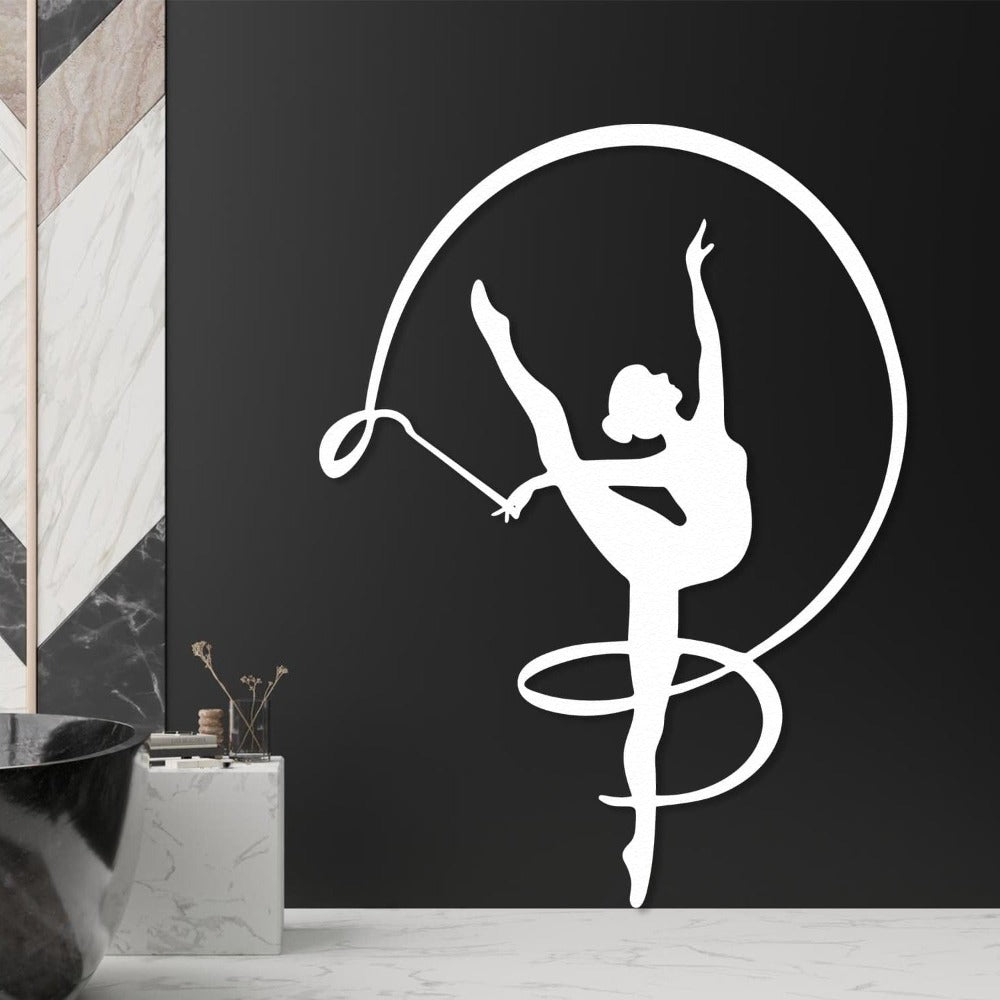 Gymnast Girl Metal Wall Decor from VITAHOME DESIGN LLC