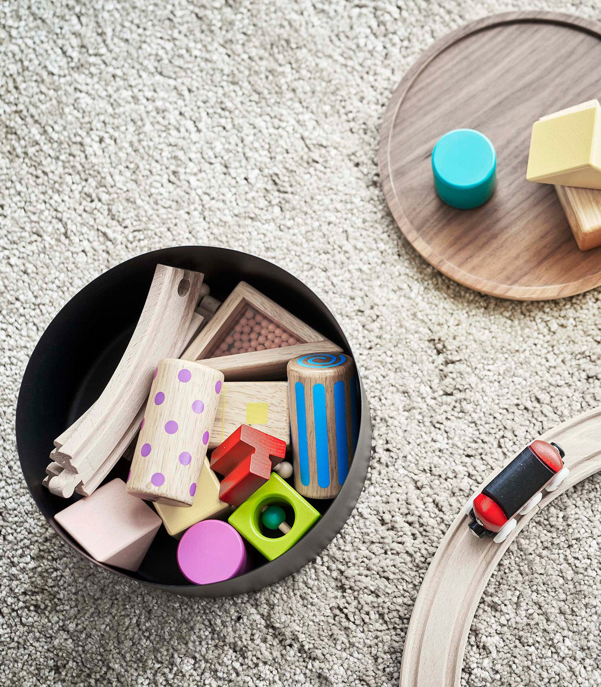 Storage Case - Two Sizes - Steel + Wood from Yamazaki Home