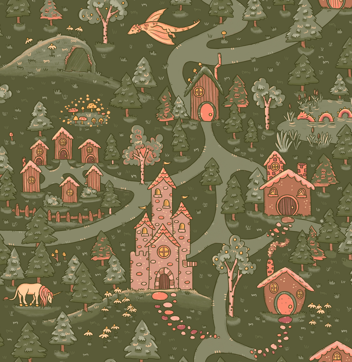 Adelina Wallpaper by Tylee Hansen from Loomwell Home Goods