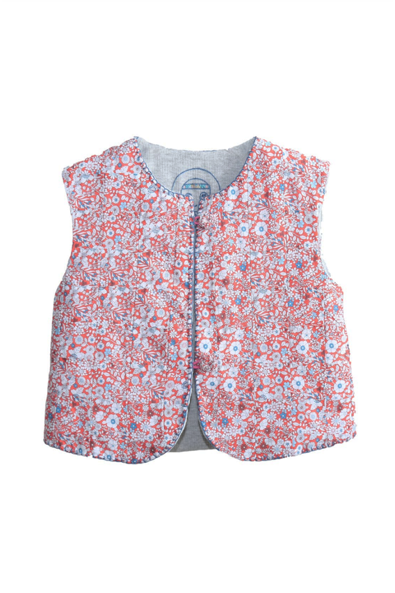 Sleeveless Kids Vest - Pomegranate & Almond from Manymoons