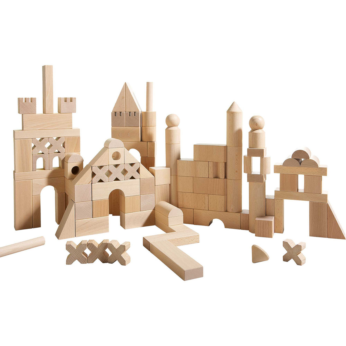 Basic Building Blocks 102 Piece Extra Large Wooden Starter Set from HABA USA