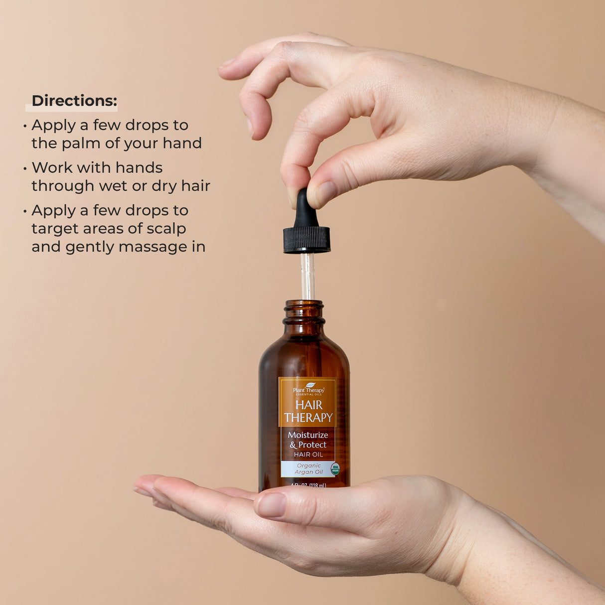 Hair Therapy Moisturize & Protect Hair Oil (Organic Argan Oil) From Plant Therapy