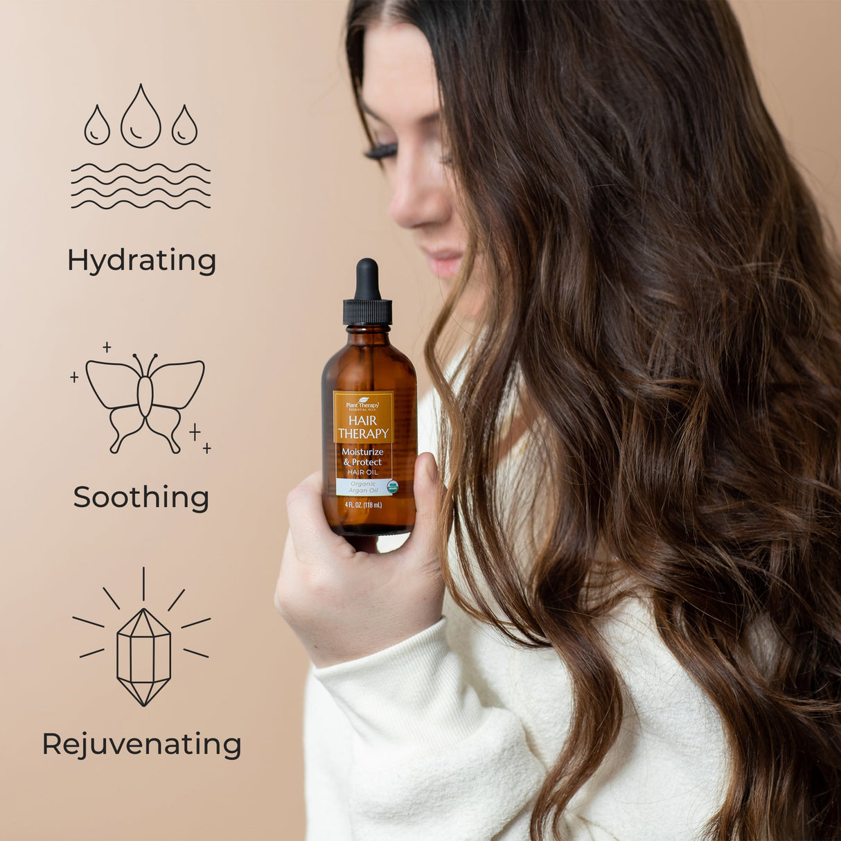 Hair Therapy Moisturize & Protect Hair Oil (Organic Argan Oil) From Plant Therapy