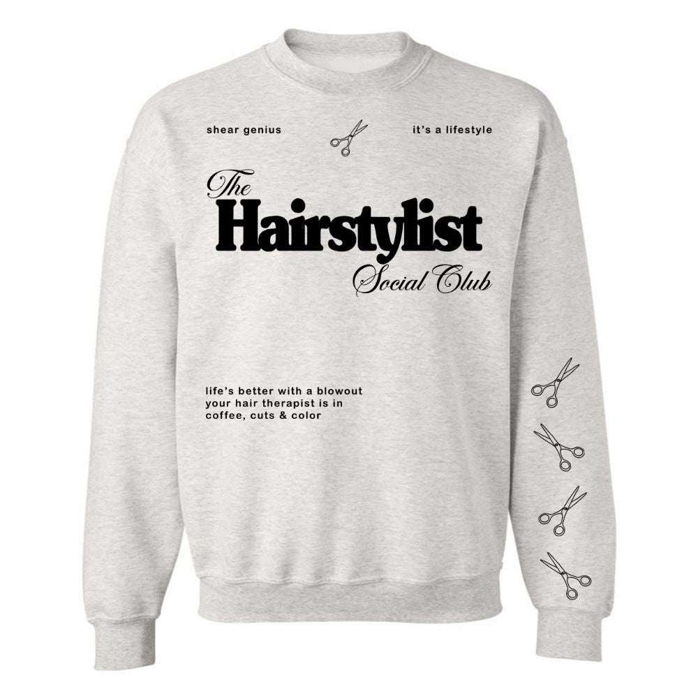 ‘Hairstylist Social Club' Crewneck Sweatshirt from United Monograms