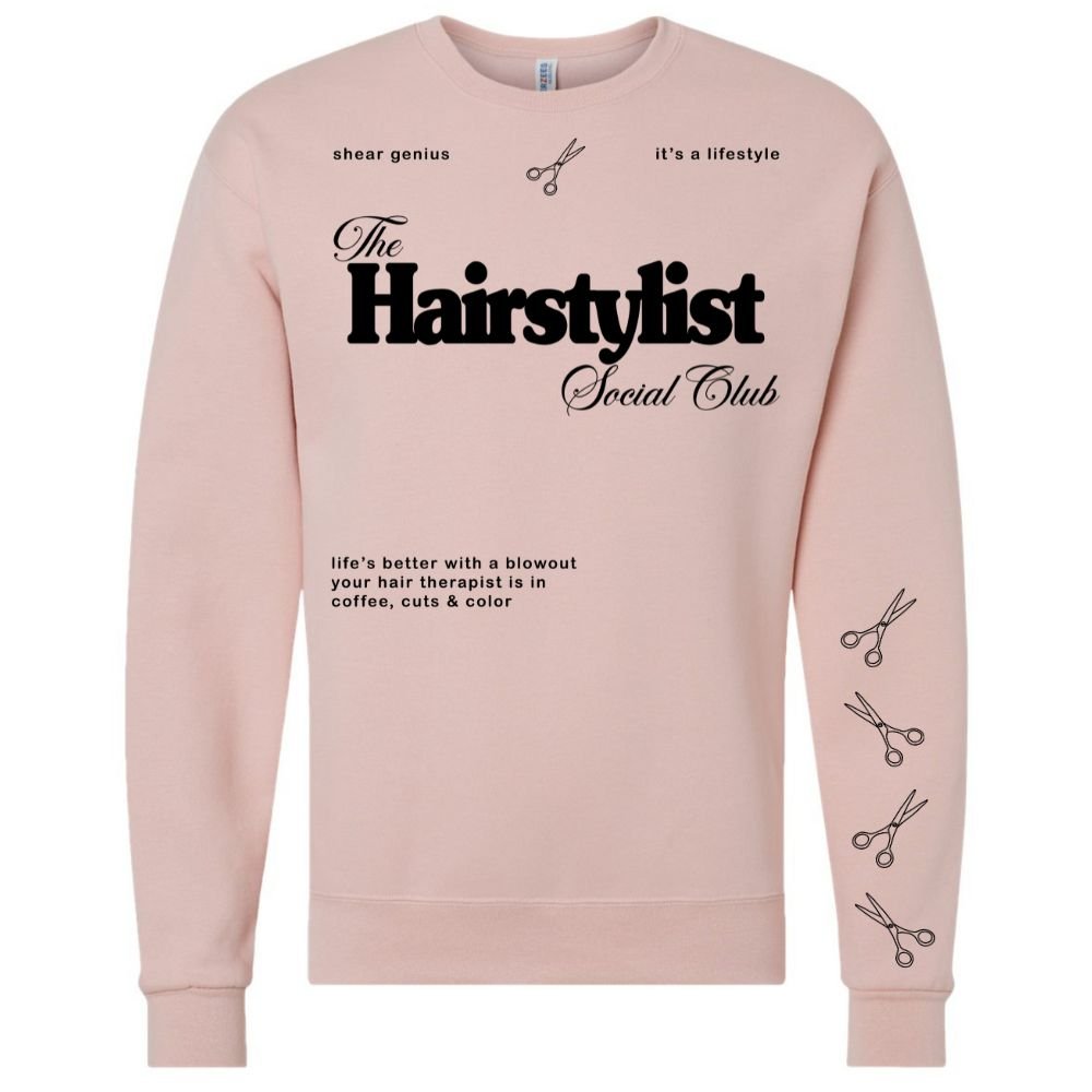 ‘Hairstylist Social Club' Crewneck Sweatshirt from United Monograms