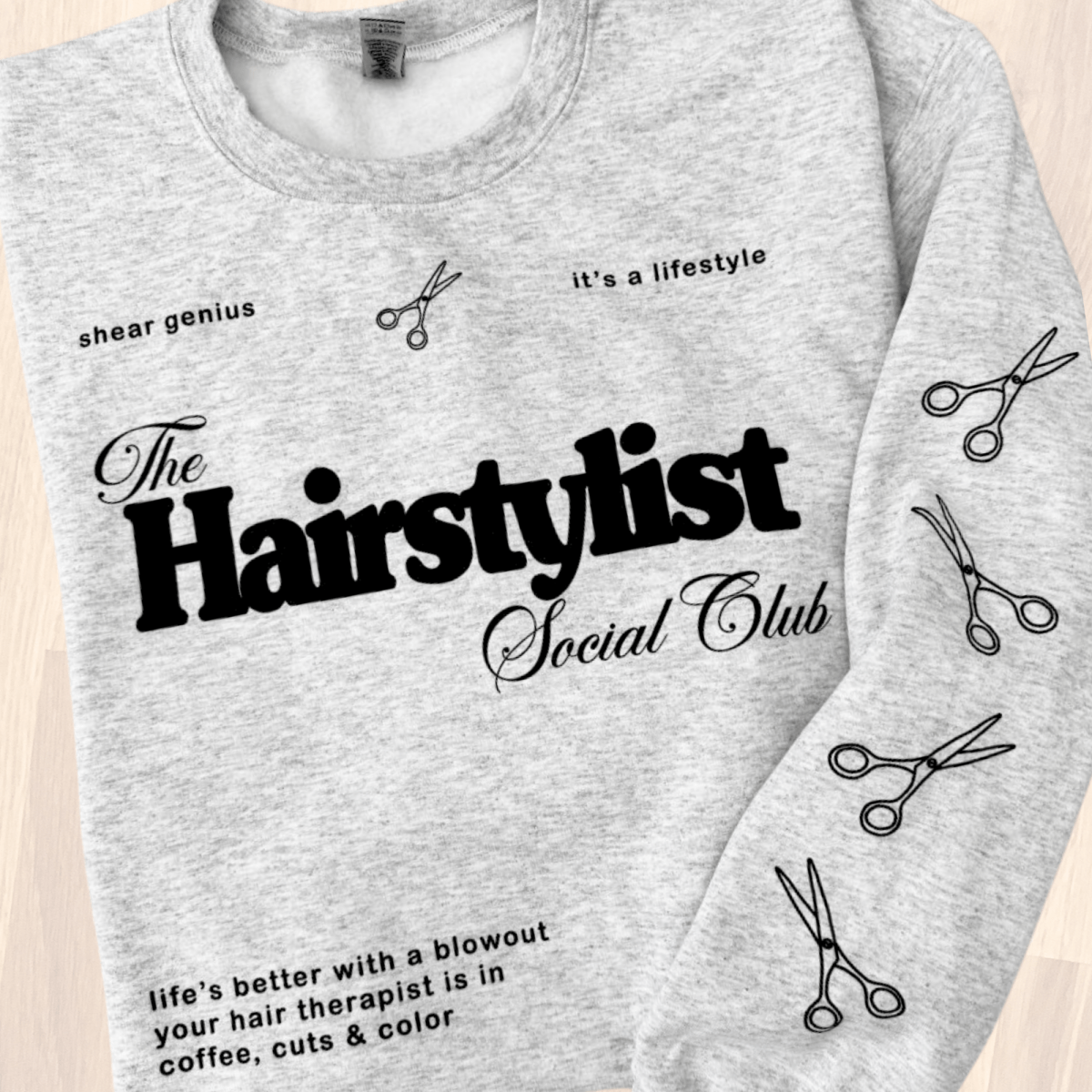 ‘Hairstylist Social Club' Crewneck Sweatshirt from United Monograms