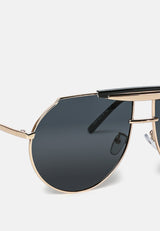 Half Oval Double Bridge Sunglasses from London Rag International