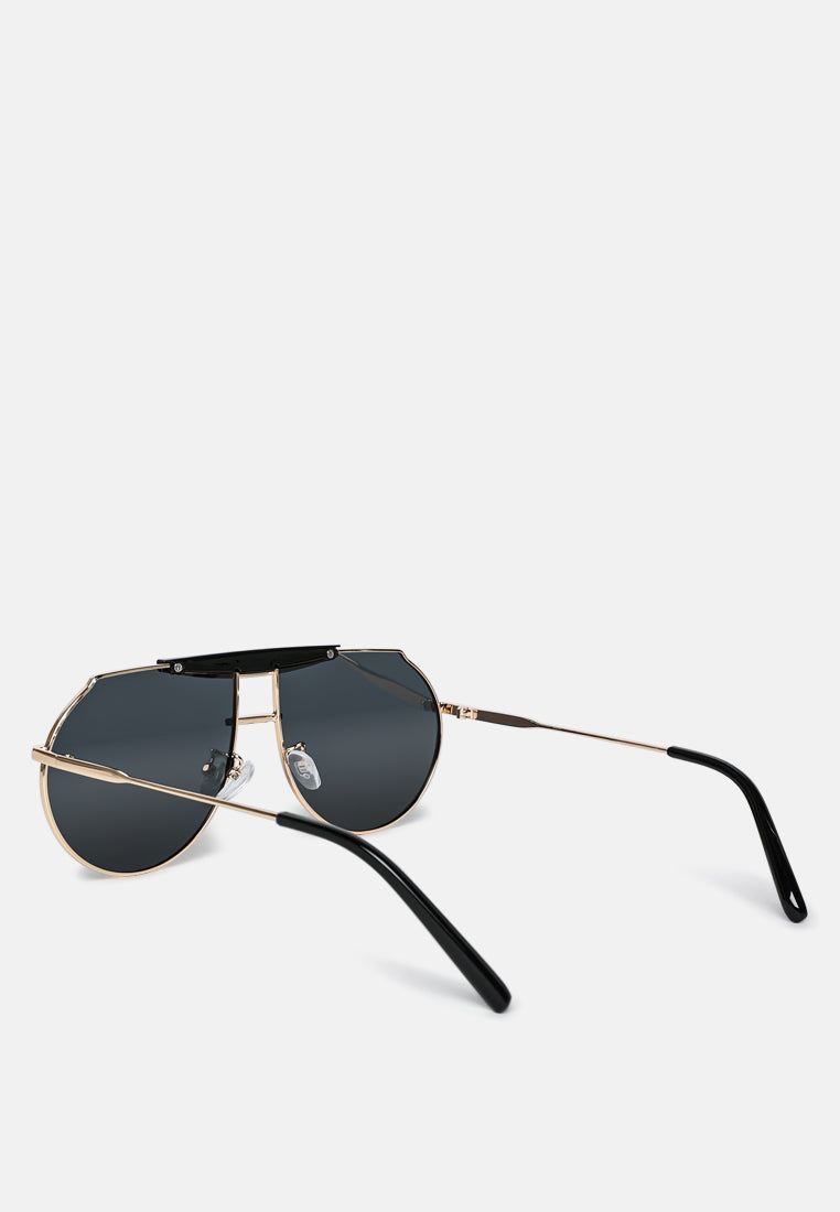 Half Oval Double Bridge Sunglasses from London Rag International