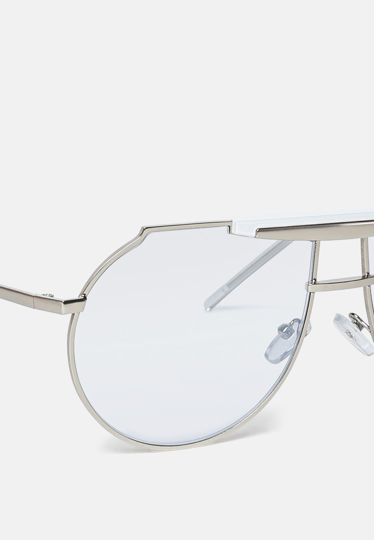 Half Oval Double Bridge Sunglasses from London Rag International