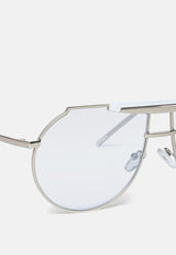 Half Oval Double Bridge Sunglasses from London Rag International