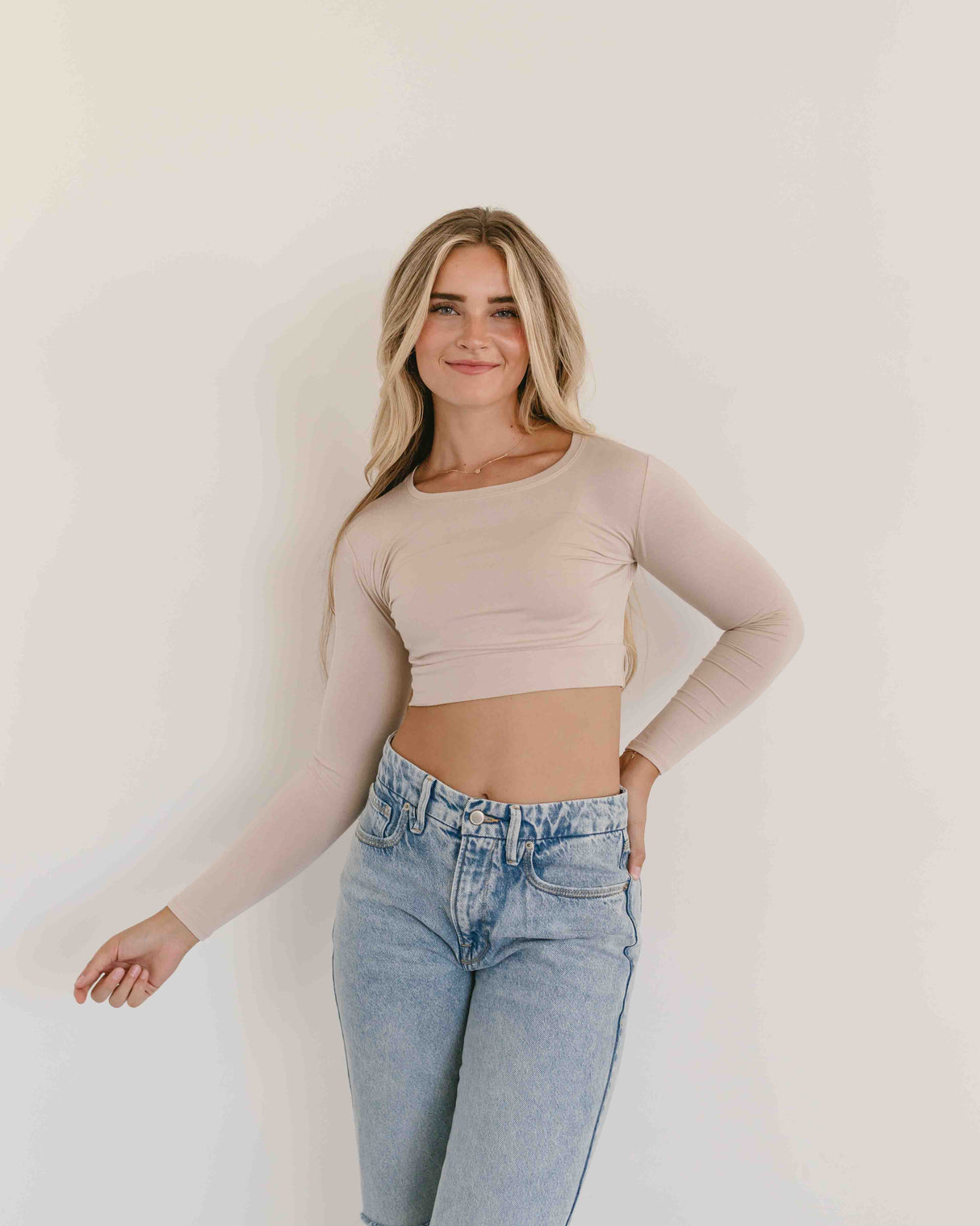 Crew Neck Long Sleeve Halftee from HALFTEE Layering Fashions