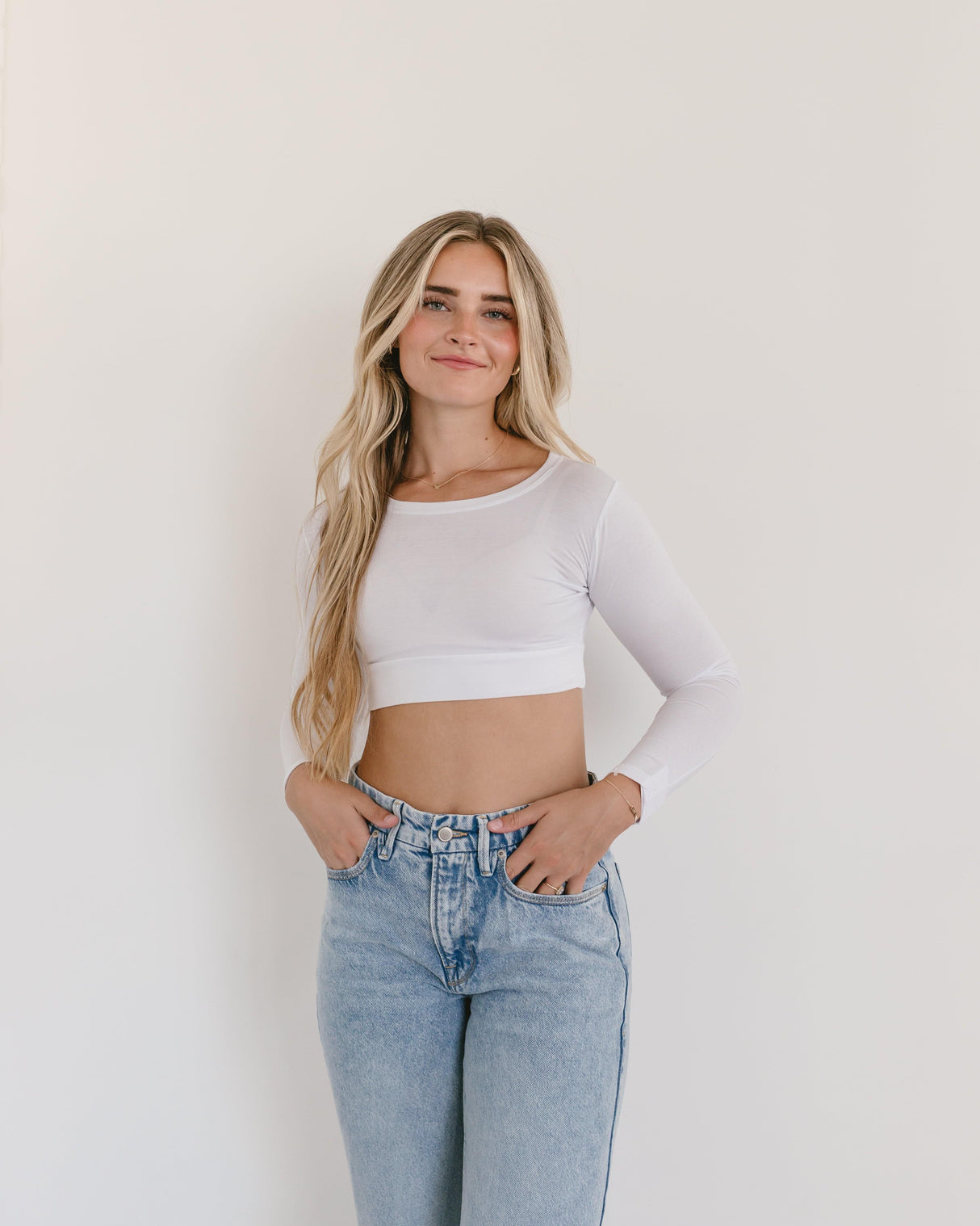 Crew Neck Long Sleeve Halftee from HALFTEE Layering Fashions