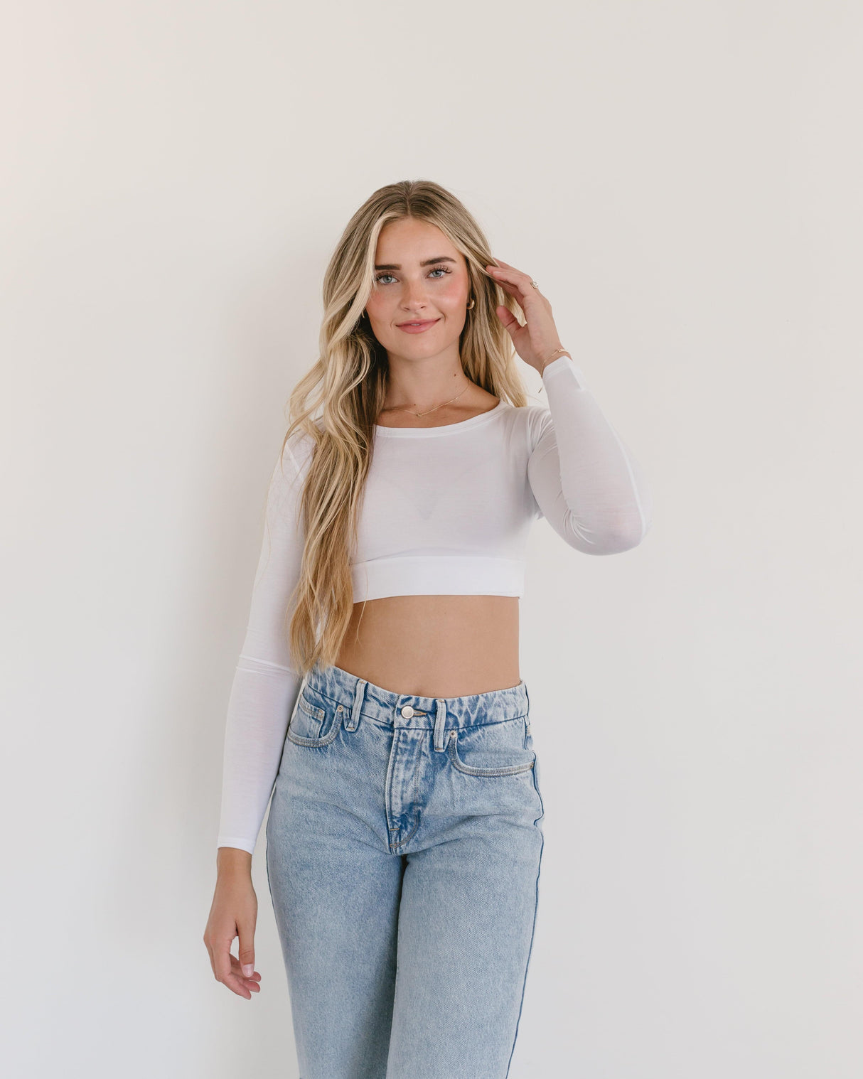 Crew Neck Long Sleeve Halftee from HALFTEE Layering Fashions