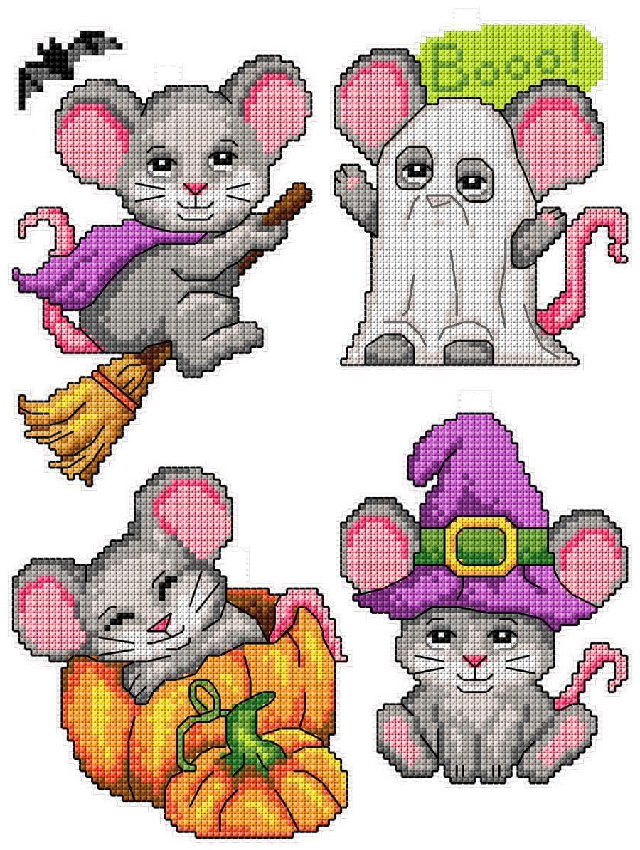 Halloween Mouses 102CS Counted Cross-Stitch Kit From Wizardi
