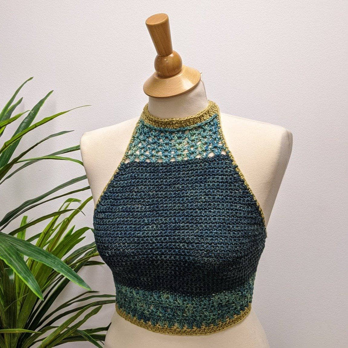 Halter Top Bralette Crochet Pattern from Darn Good Yarn