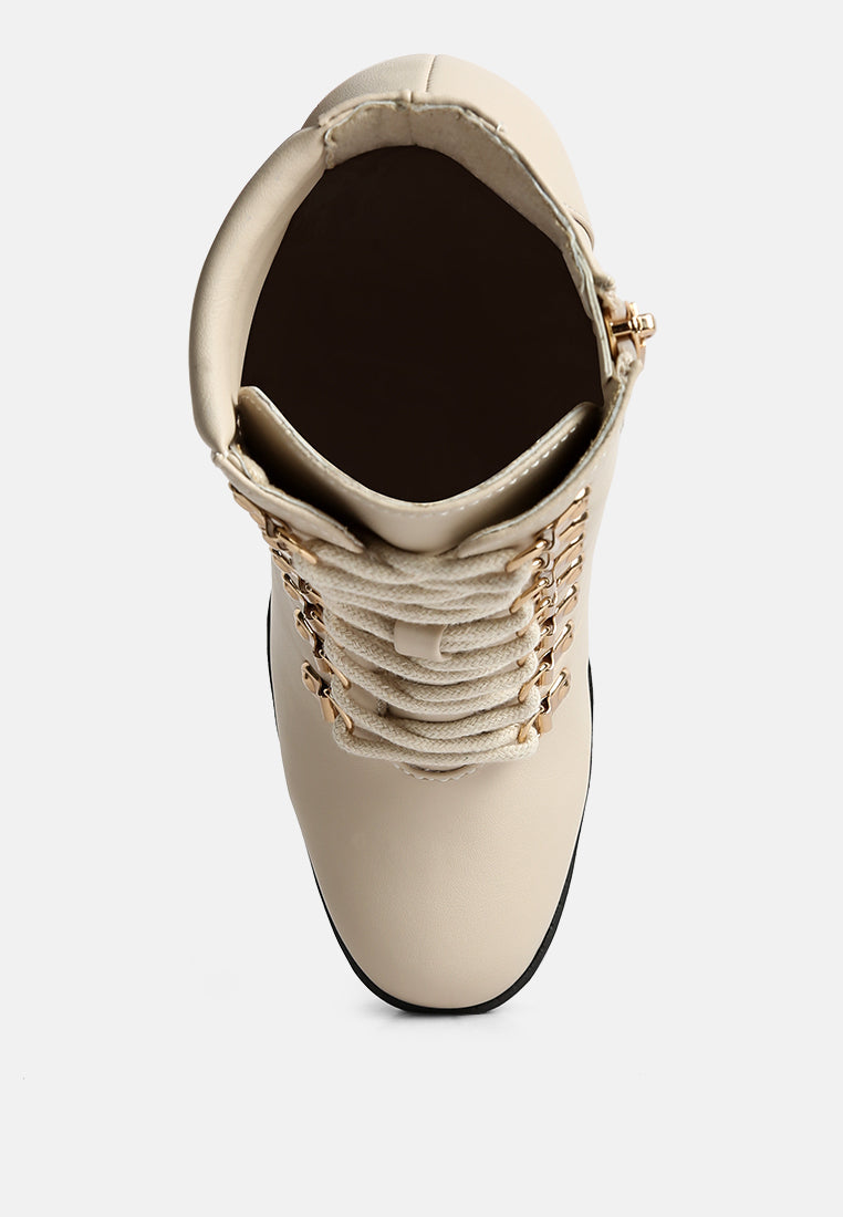 Hamiltons Lace Up Block Heel Boots from London Rag International