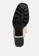 Hamiltons Lace Up Block Heel Boots from London Rag International