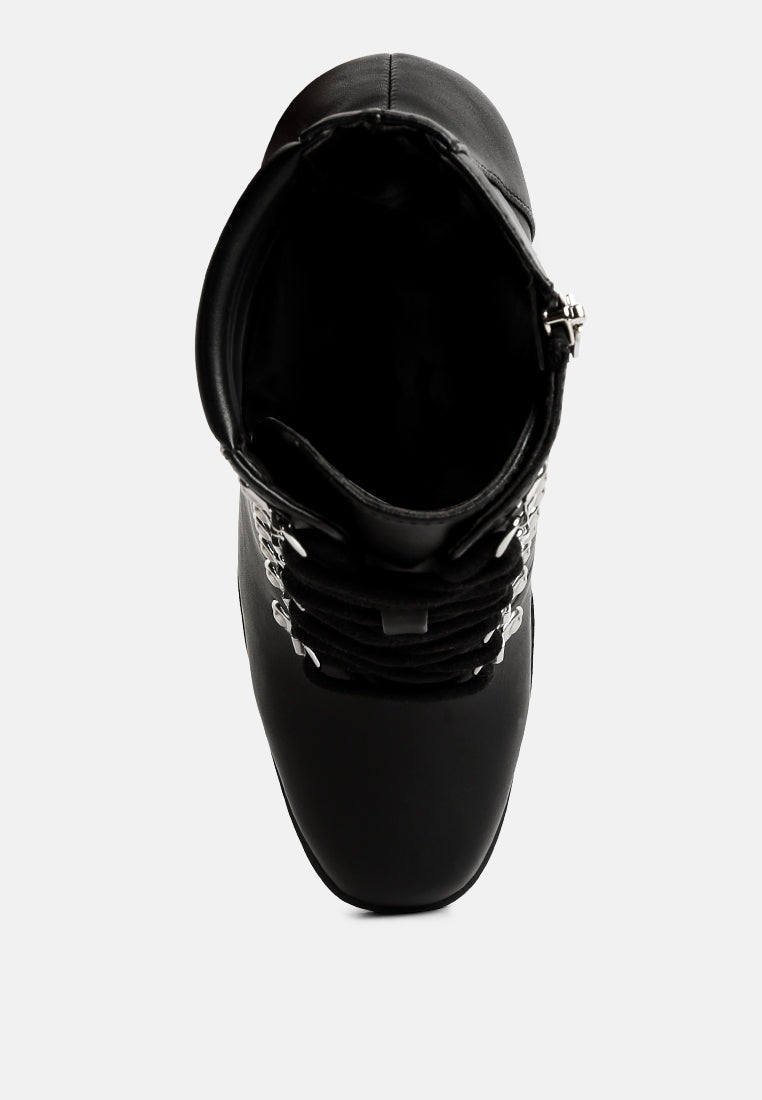 Hamiltons Lace Up Block Heel Boots from London Rag International