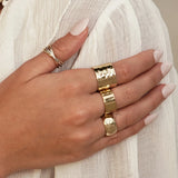 Hammered Wide Ring from eklexic