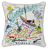Hamptons Hand-Embroidered Pillow from Quirks!