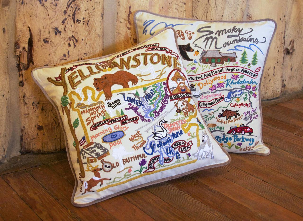 Hamptons Hand-Embroidered Pillow from Quirks!