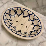 Hand-painted Polish Floral Ceramic Soap Dish - Light Floral from The Celtic Farm