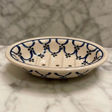 Hand-painted Polish Floral Ceramic Soap Dish - Light Floral from The Celtic Farm