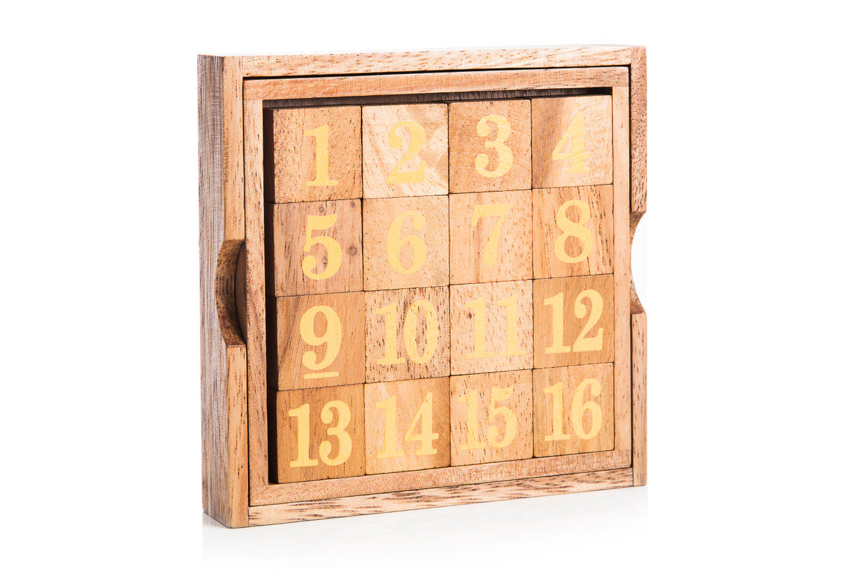 Wooden Magic Square Board - Fifteen Puzzle Game from Kubiya Games