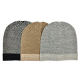 Gray Interwoven Alpaca Beanie from SLATE + SALT