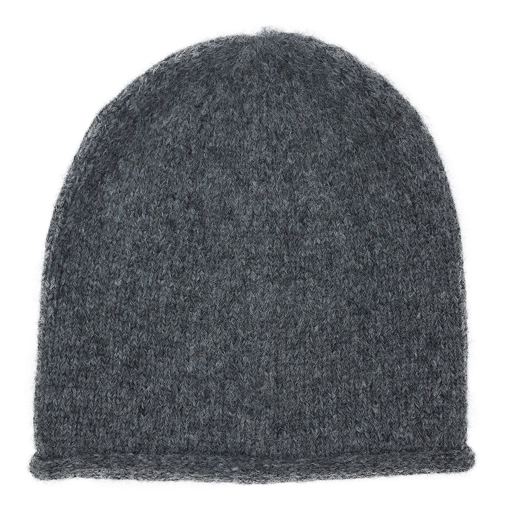 Charcoal Essential Knit Alpaca Beanie from SLATE + SALT