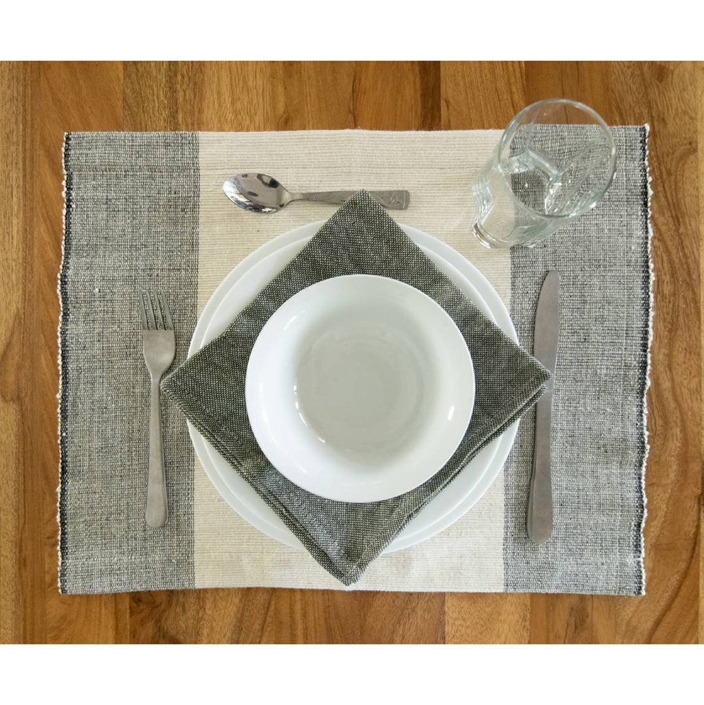 Handloom Color Block Placemat Set from SLATE + SALT