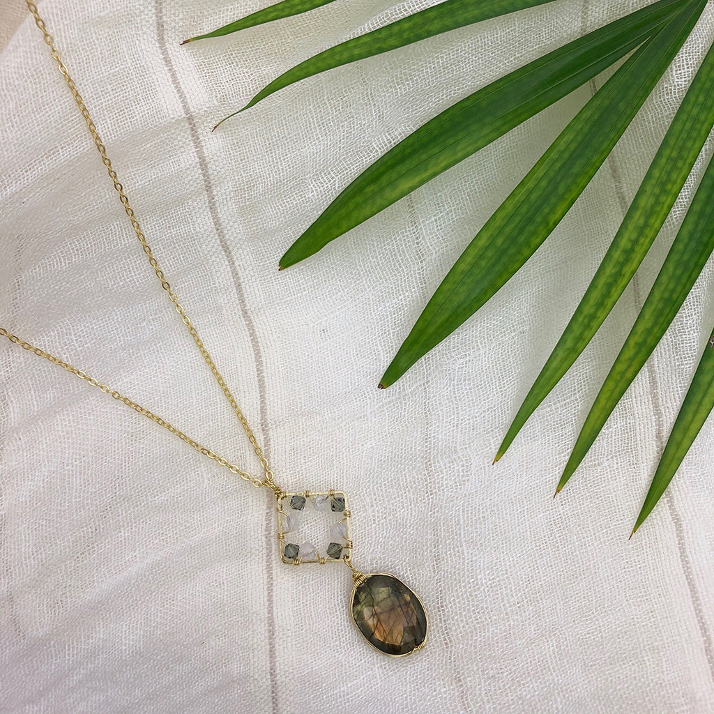Labradorite Pendant Necklace from SLATE + SALT