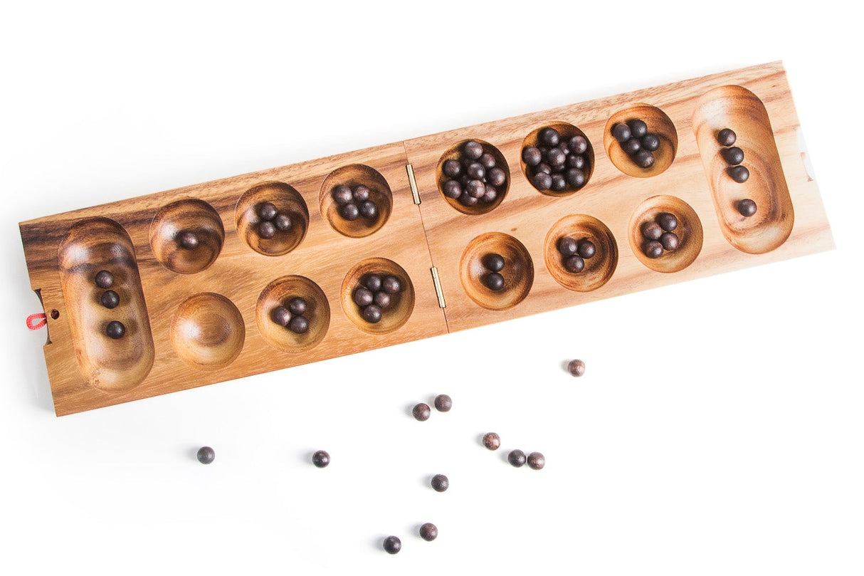 Wooden Folding Mancala Board Game from Kubiya Games