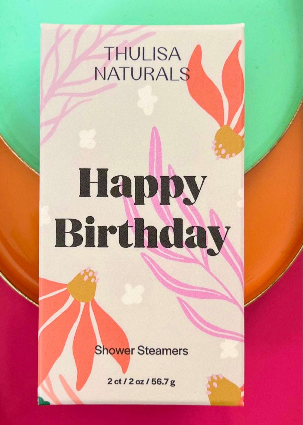 Happy Birthday Lavender Geranium Shower Steamers from Thulisa Naturals