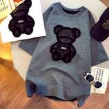 Harajuku Bear Jacquard T-shirt - Plus Size Loose Summer Tee From Kawaii Stop