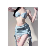 Mesh Off Shoulder Set – Harajuku Bikini & Smock Swimsuit from Kawaii Stop