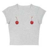 Harajuku Cherry Tee - Sleeveless Streetwear Crop From Kawaii Stop