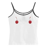 Harajuku Cherry Tee - Sleeveless Streetwear Crop From Kawaii Stop