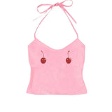 Harajuku Cherry Tee - Sleeveless Streetwear Crop From Kawaii Stop