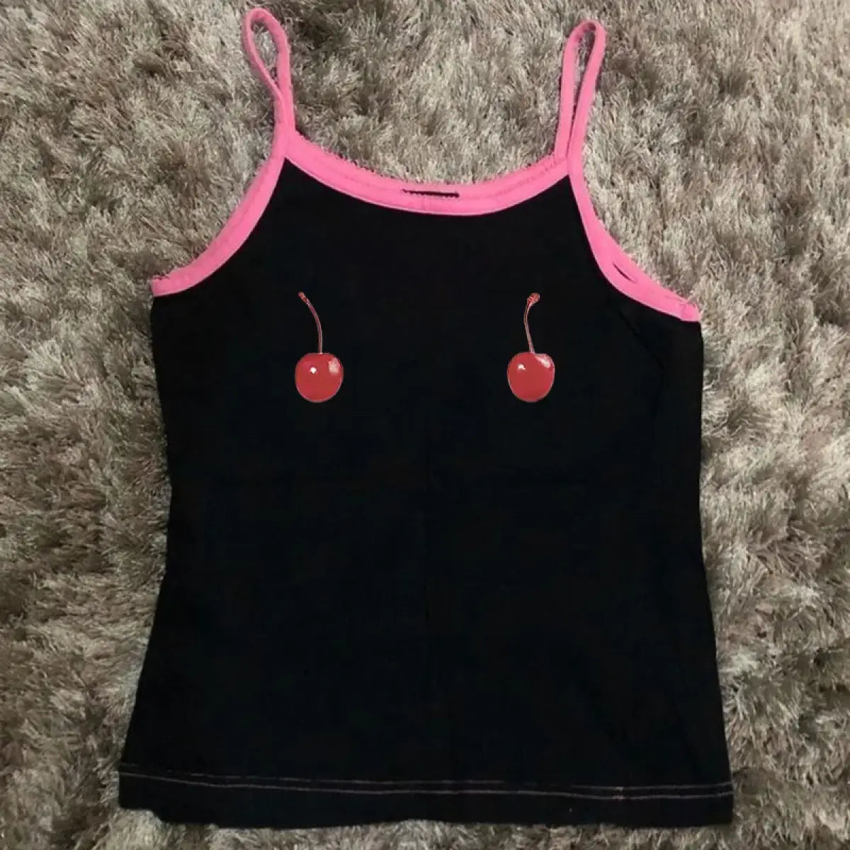 Harajuku Cherry Tee - Sleeveless Streetwear Crop From Kawaii Stop