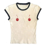 Harajuku Cherry Tee - Sleeveless Streetwear Crop From Kawaii Stop