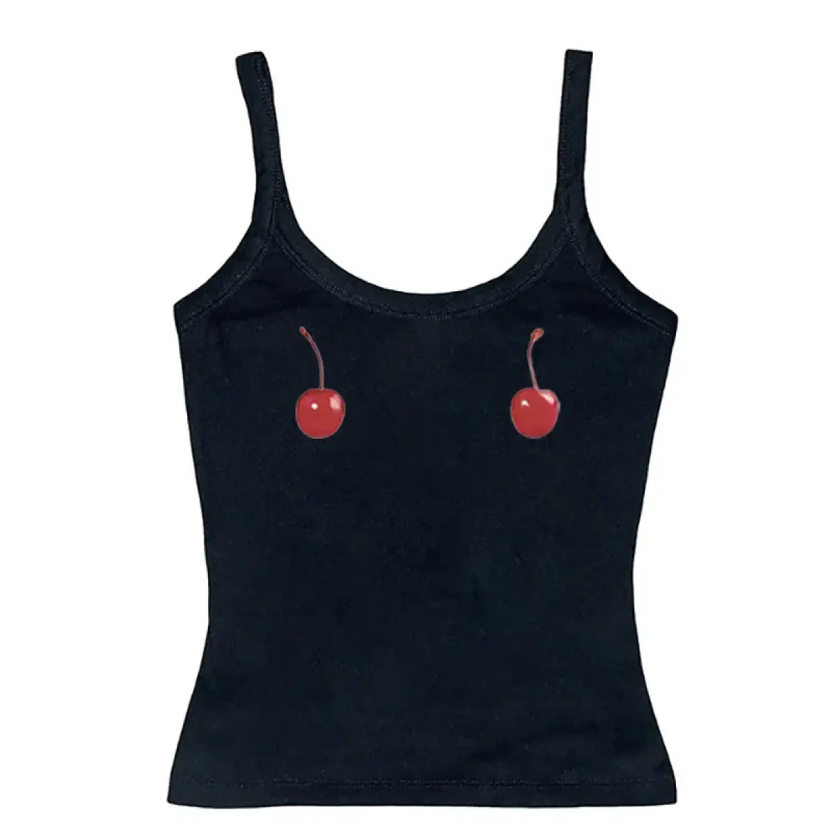 Harajuku Cherry Tee - Sleeveless Streetwear Crop From Kawaii Stop